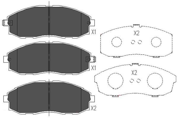 KAVO PARTS stabdžių trinkelių rinkinys, diskinis stabdys KBP-3003